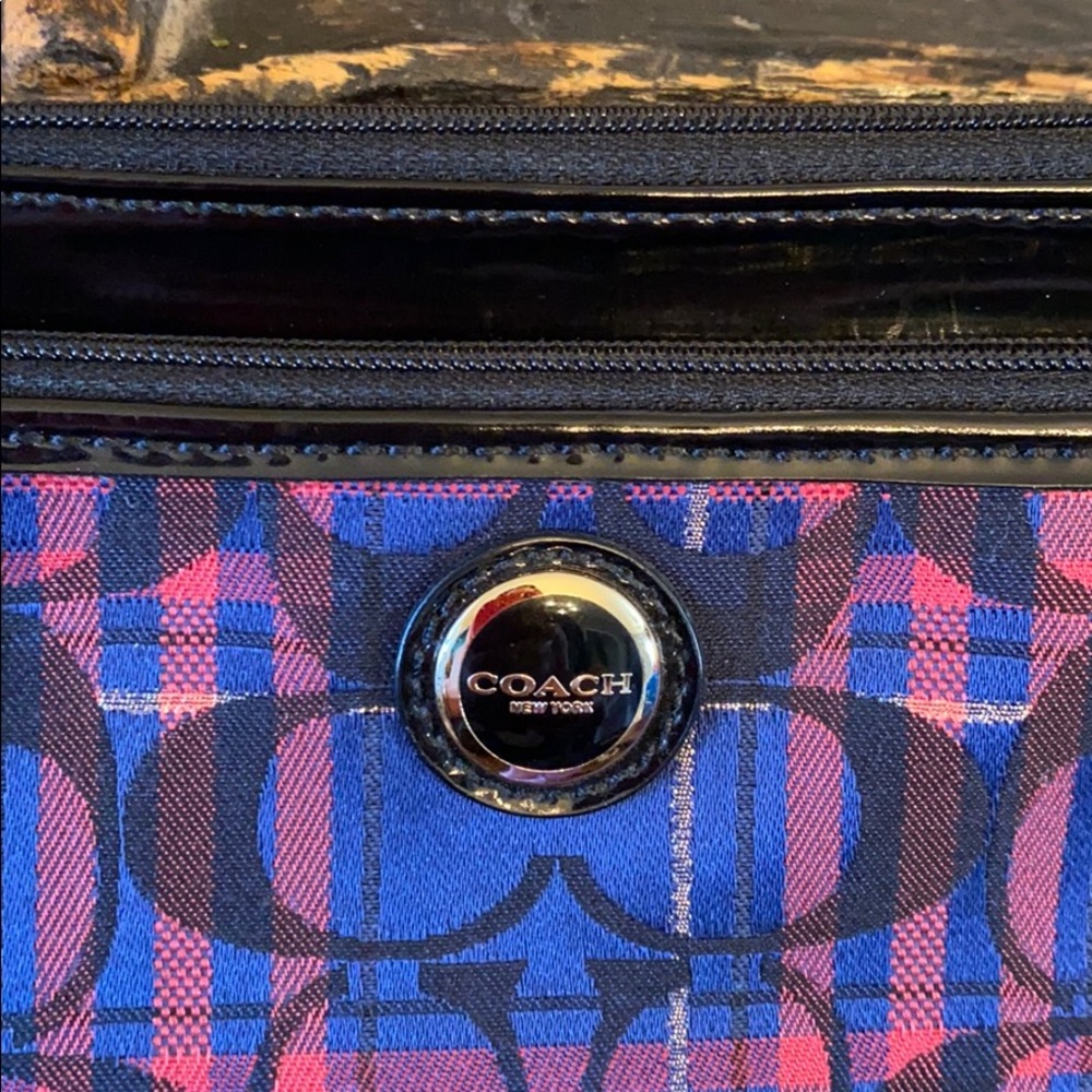 Coach Tartan double pocket wristlet wallet - Picture 3 of 5